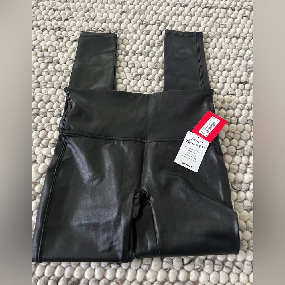 Spanx Black Faux Leather Leggings
NWT